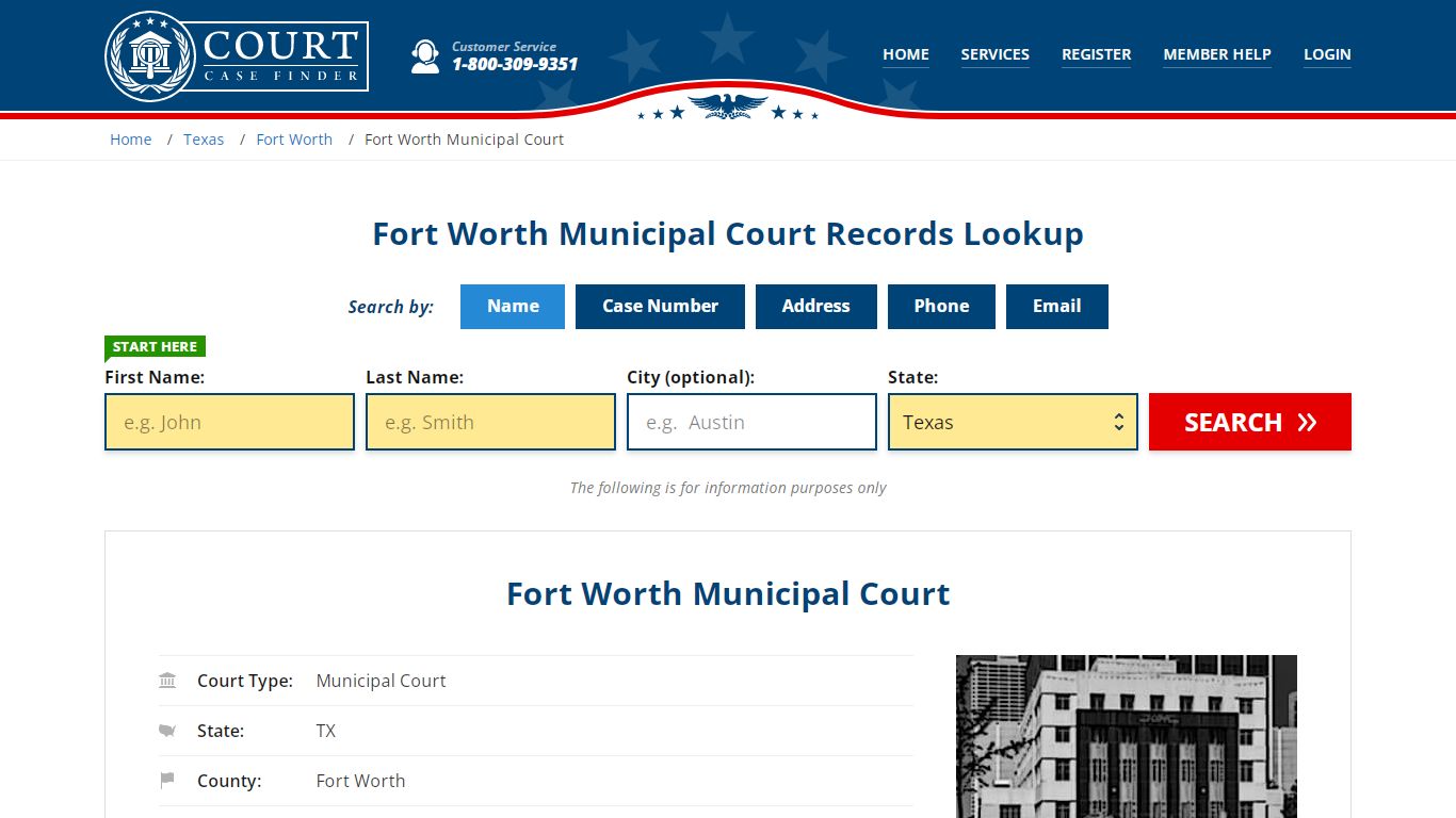 Fort Worth Municipal Court Records Lookup - CourtCaseFinder.com